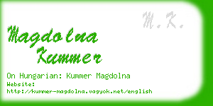 magdolna kummer business card